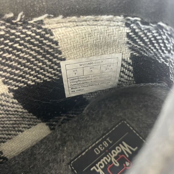 WOOLRICH Beebe Wool Lace Up Chukka Gray Winter Fall Hiking Boots Women's Size 7 - Picture 9 of 9